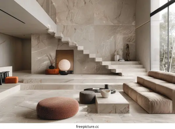 Marble Mansion: A Modern Minimalist Masterpiece