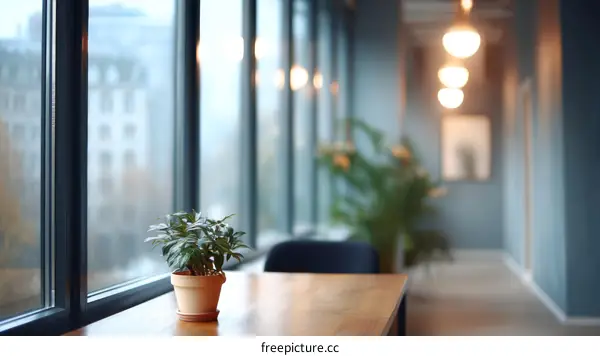 Modern Office Space with City View