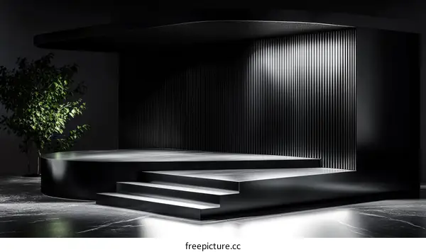 Modern Minimalist Black Stage Design
