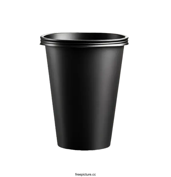 [Transparent Background PNG]Blank Black Paper Coffee Cup Mockup