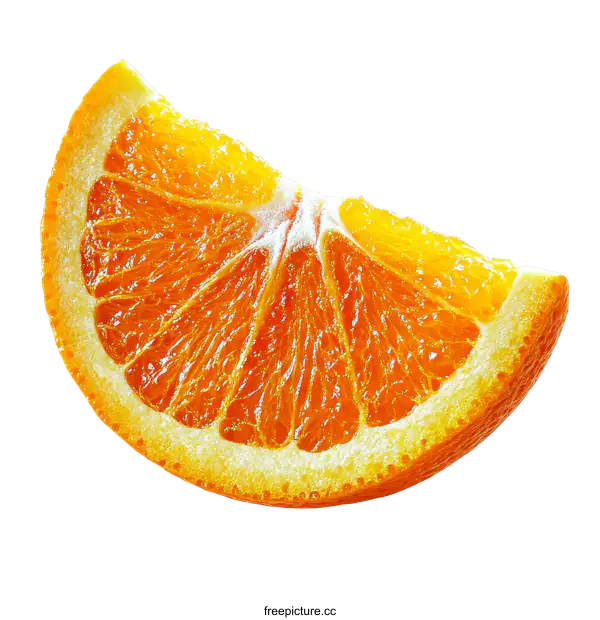 [Transparent Background PNG]Close-up of a Fresh Orange Slice
