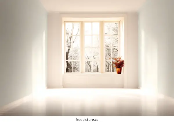 Empty Room with a Large Window