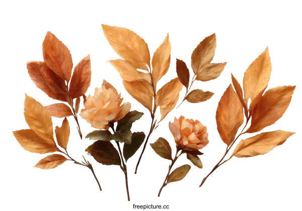 [Transparent Background PNG]Autumnal Dried Floral Arrangement