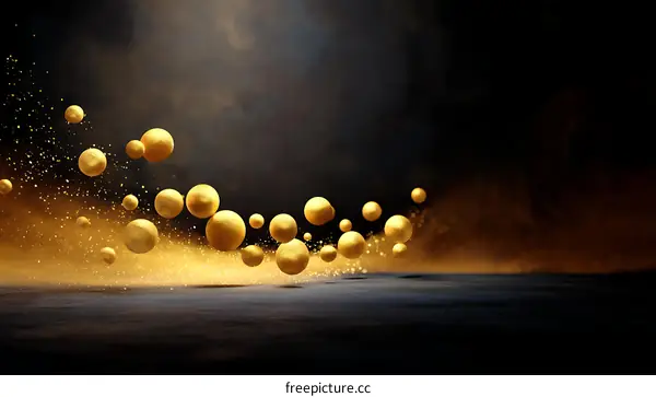 Golden Sphere Abstract Background Design