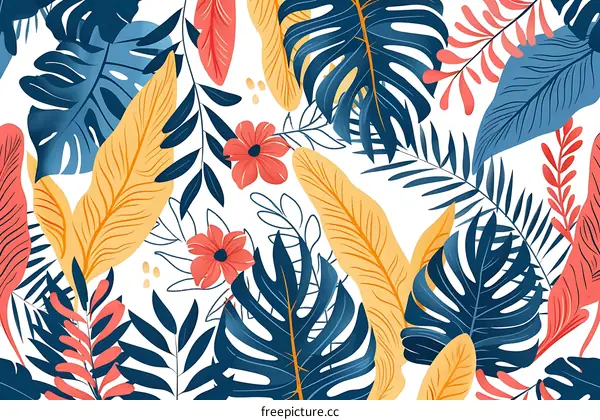 Tropical Leaves Pattern Design