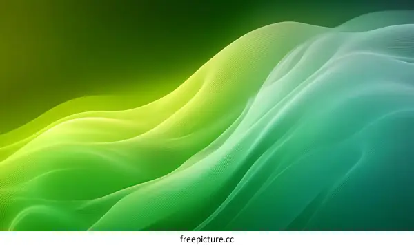 Abstract Green and Teal Wave Design