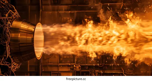 SpaceX Rocket Engine Test Firing