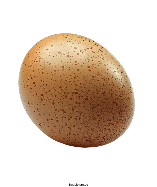 [Transparent Background PNG]brown egg with spots on white background