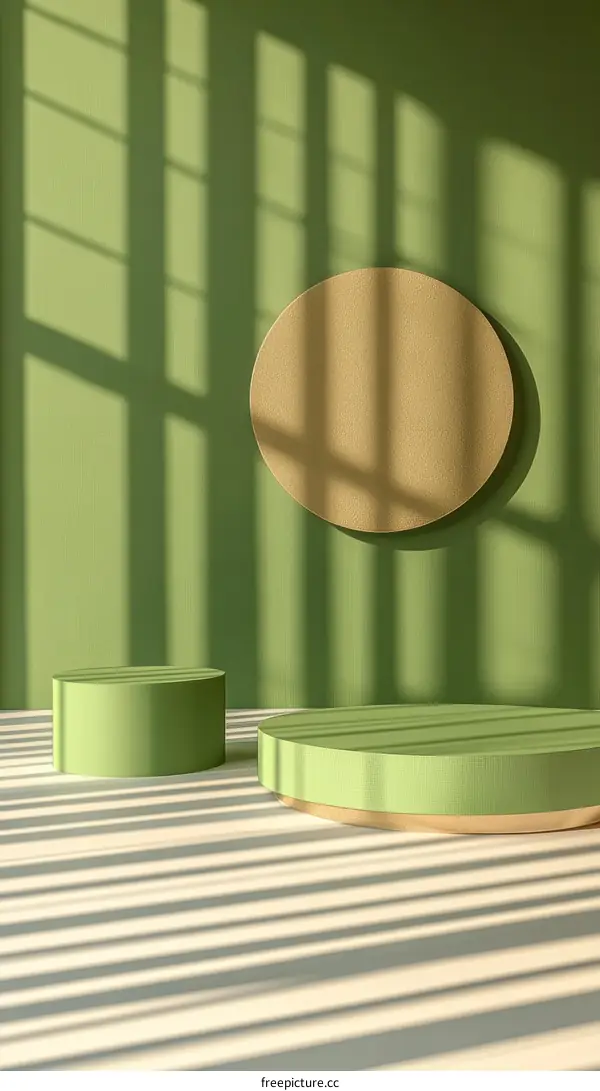 Minimalist Green Product Display