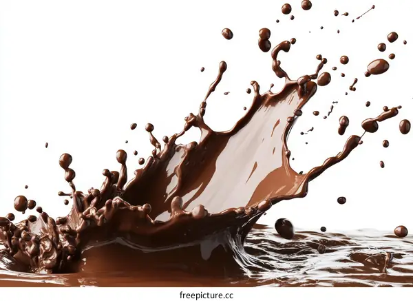 Chocolate Splashing Abstract Art