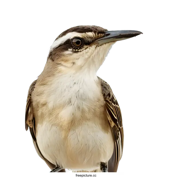 [Transparent Background PNG]Close Up of a Brown and White Bird