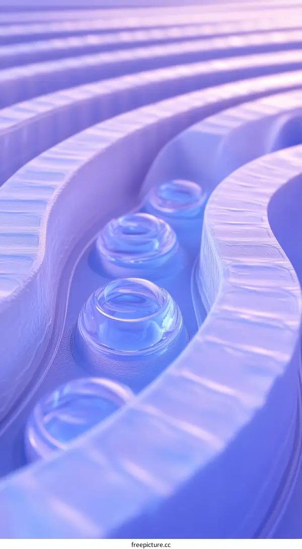 Abstract Geometric Pattern with Fluid Lines