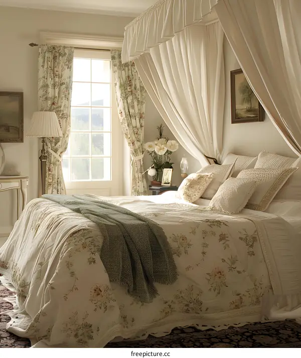 Bedroom in English country style