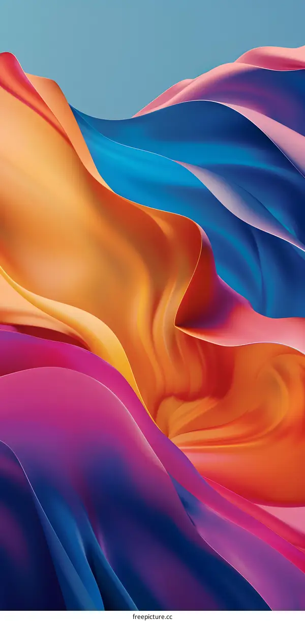 Abstract Colorful Waves Background