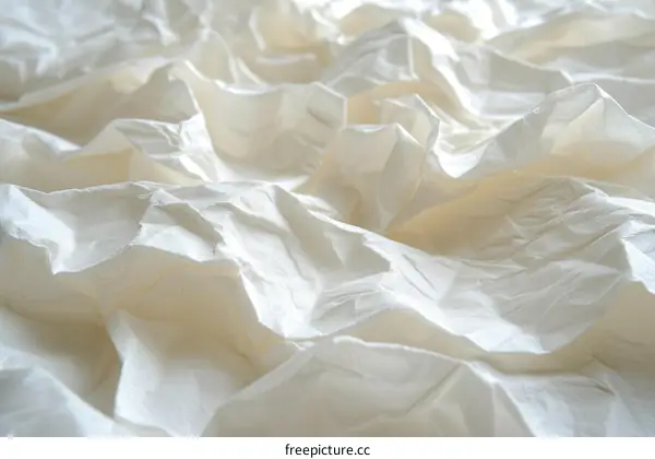 Close-up of a crumpled white paper