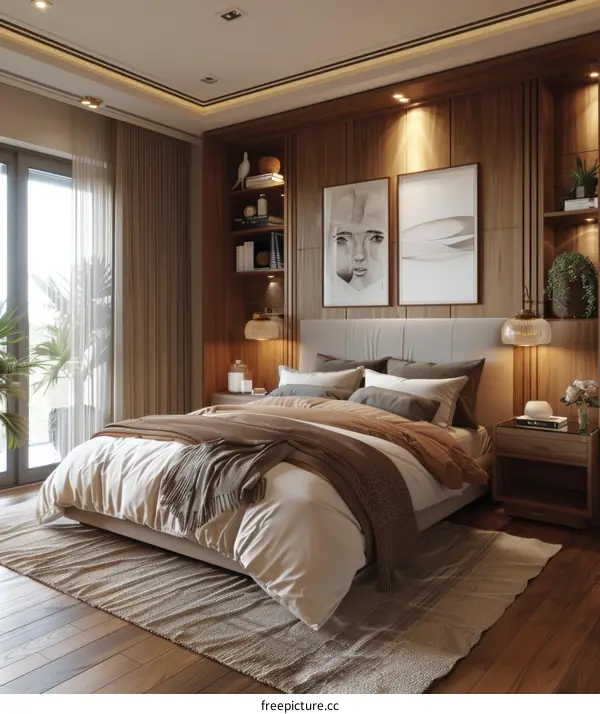 Modern Bedroom Interior Design with Warm Tones