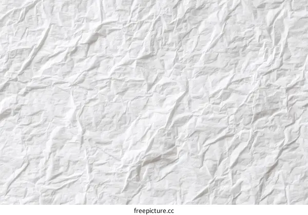 Wrinkled White Paper Texture Background