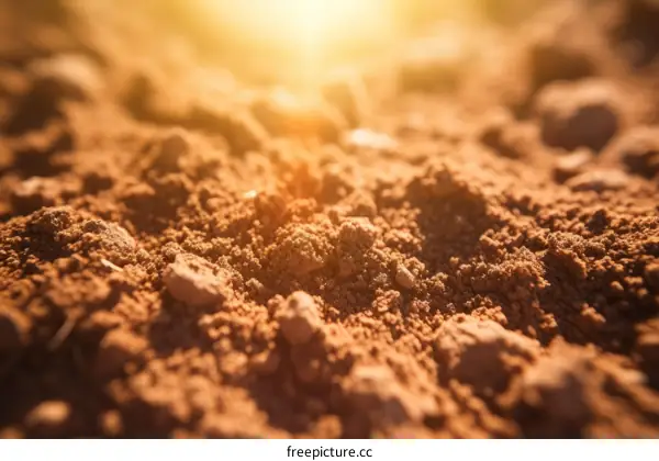 Close up of dry cracked earth during a drought