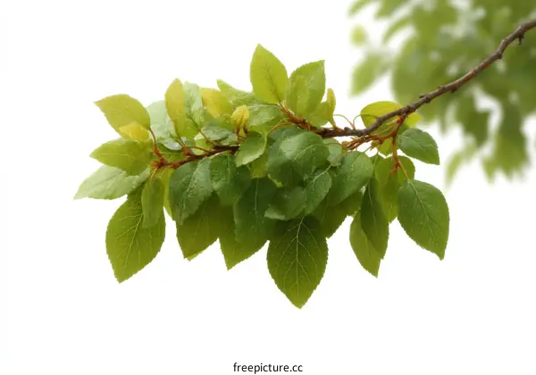 Fresh Spring Leaves on a Branch