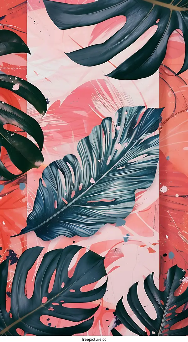 Tropical Leaf Pattern Abstract Background