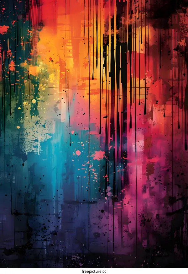 Colorful abstract painting
