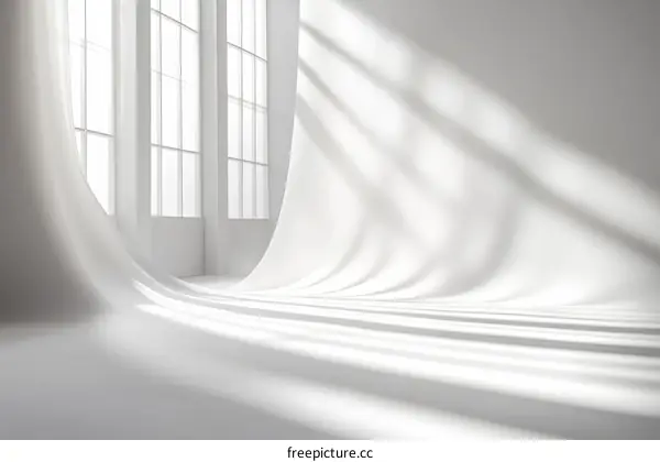 White Fabric Drape Interior Studio