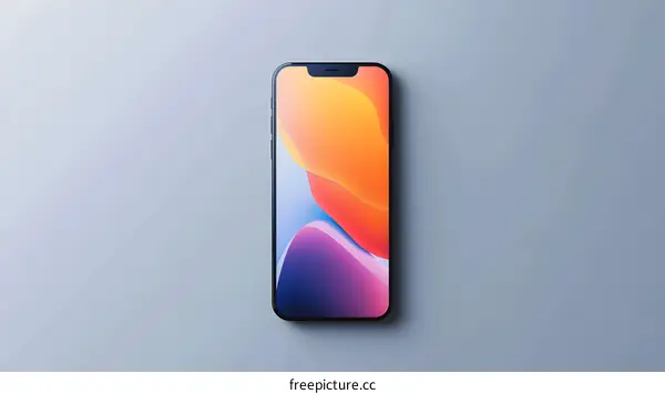 Modern Smartphone With Abstract Background
