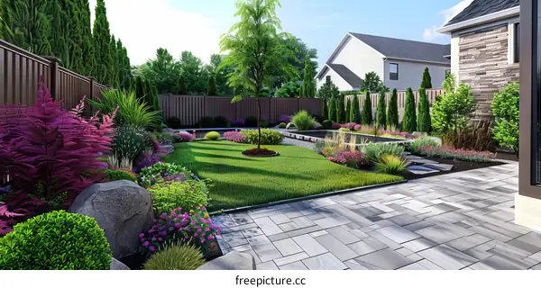 Modern Courtyard Design with Natural Elements