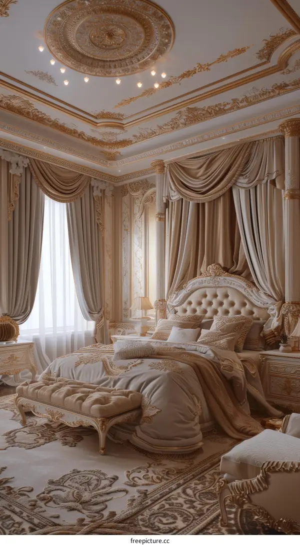 Luxury Bedroom Interior Design Illustration