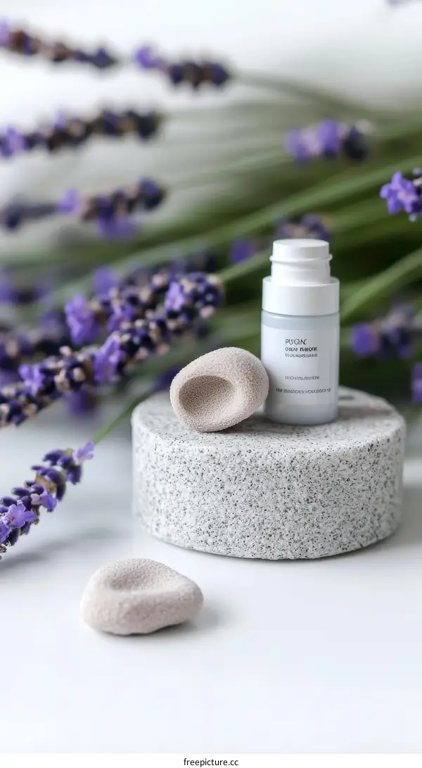 Lavender-infused Skin Care Product Display