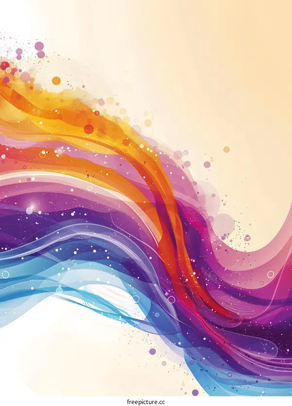 Wavy colorful abstract background