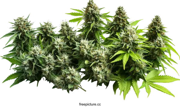 [Transparent Background PNG]Cannabis Buds Close-Up Collection