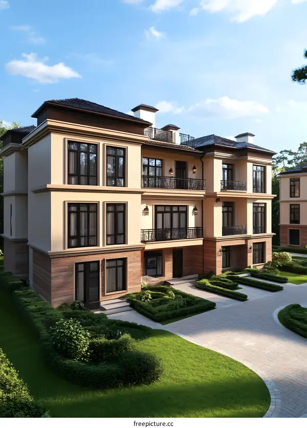 Modern Luxury House Exterior Design With Green Grass