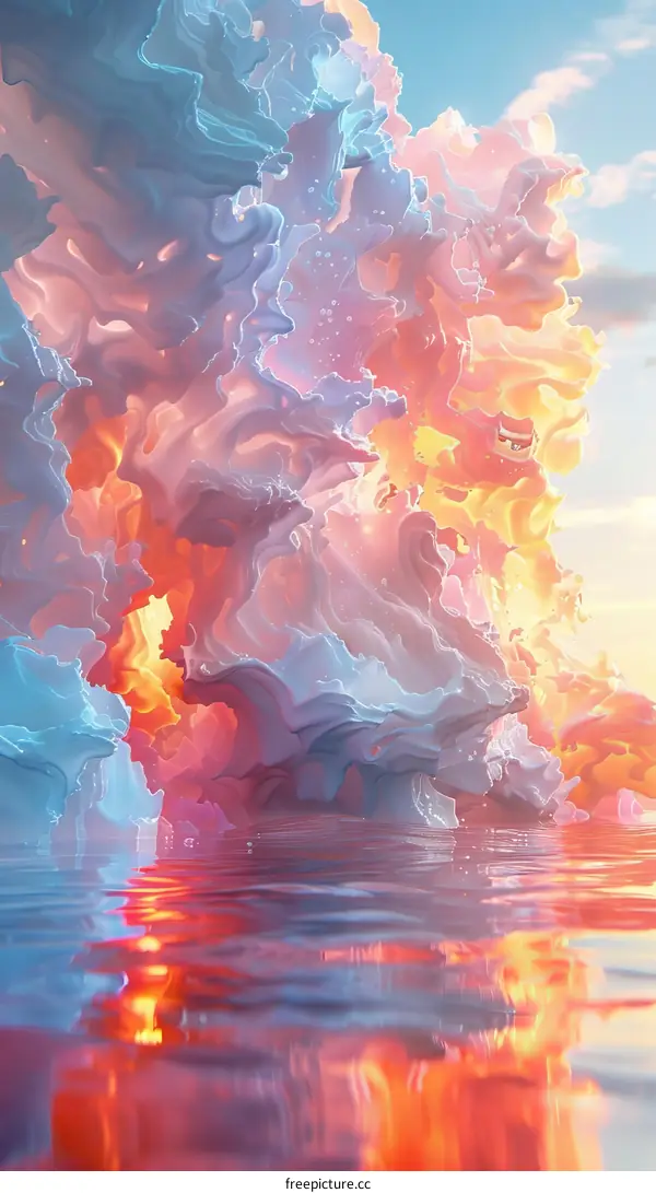 Eye-catching 3D Render of a Coral Reef Underwater