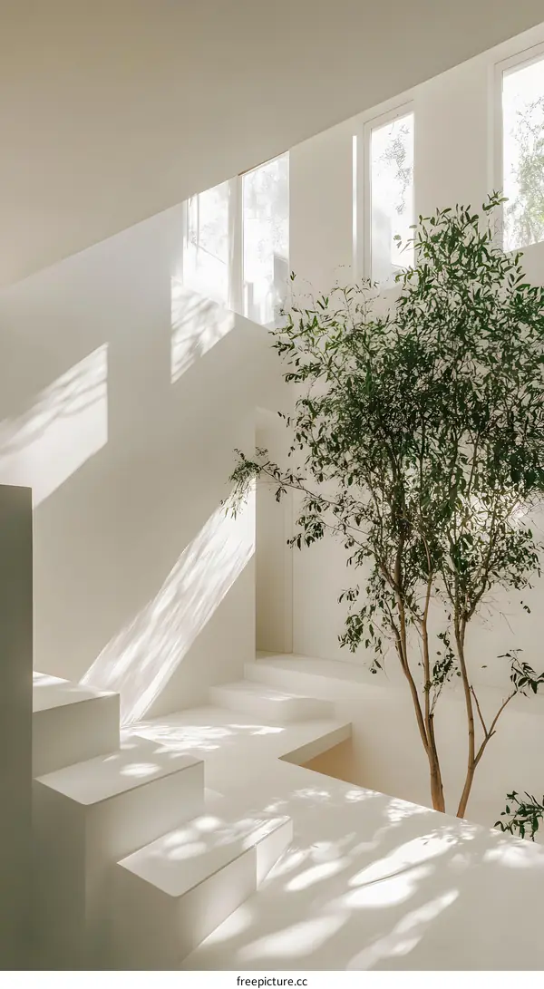 Minimalist Interior Design with White Walls and Natural Light