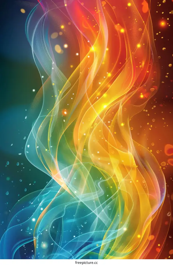 Abstract Colorful Wavy Background
