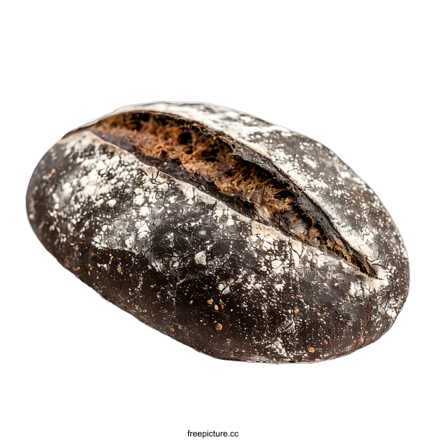 [Transparent Background PNG]Dark Rye Bread Loaf On White Background