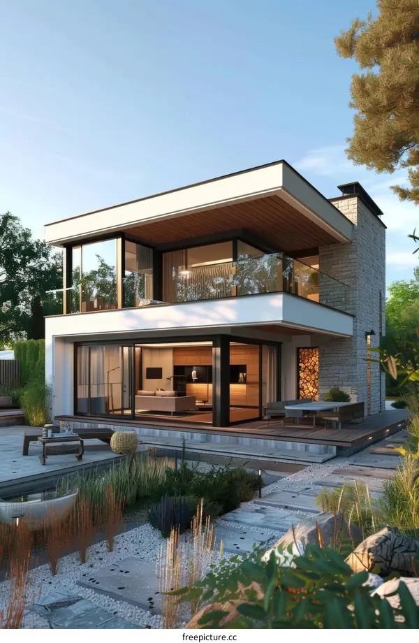 Modern Villa with Luxurious Courtyard Design