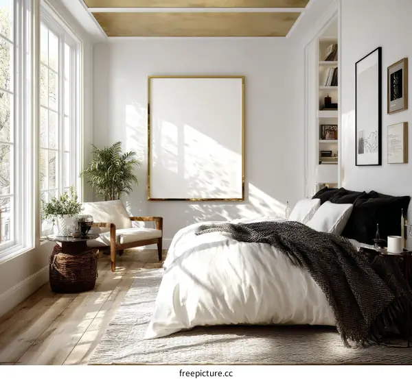 Modern Bedroom Interior Design Mockup