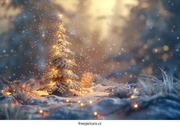 Mesmerizing Christmas Tree Illuminates Winter Wonderland