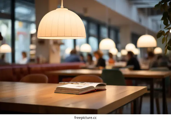  किताबों से भरी मेज पर पढ़ने के लिए बैठी महिला 