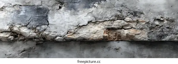 Aged Concrete Wall Texture with Cracks
