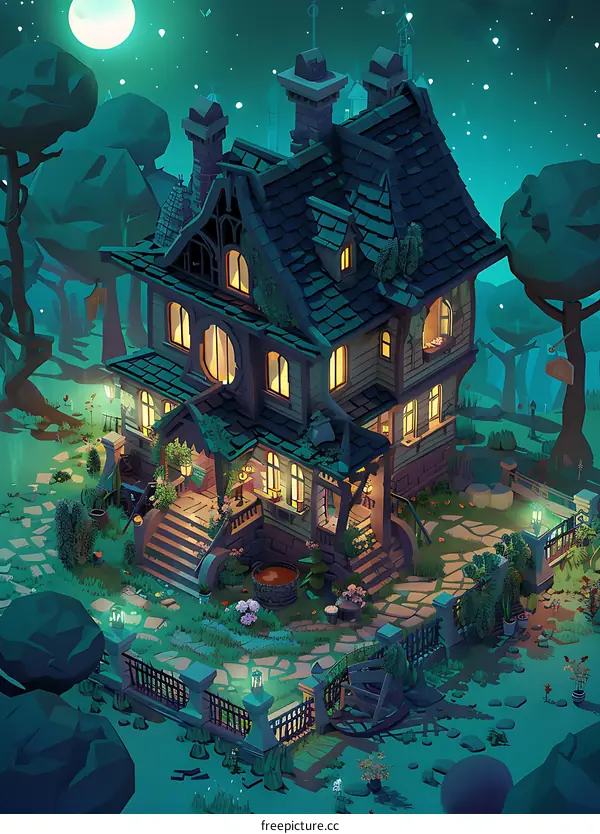 Haunted House in the Woods