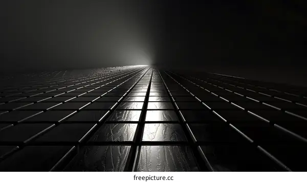 Black Tiles Leading to Light