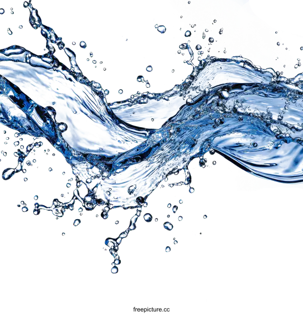 [Transparent Background PNG]Dynamic Water Splash and Flow