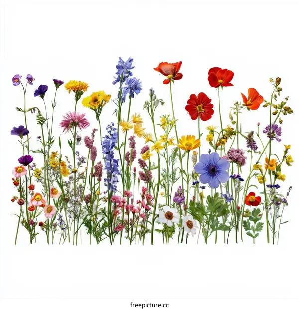Colorful Wildflower Meadow Illustration