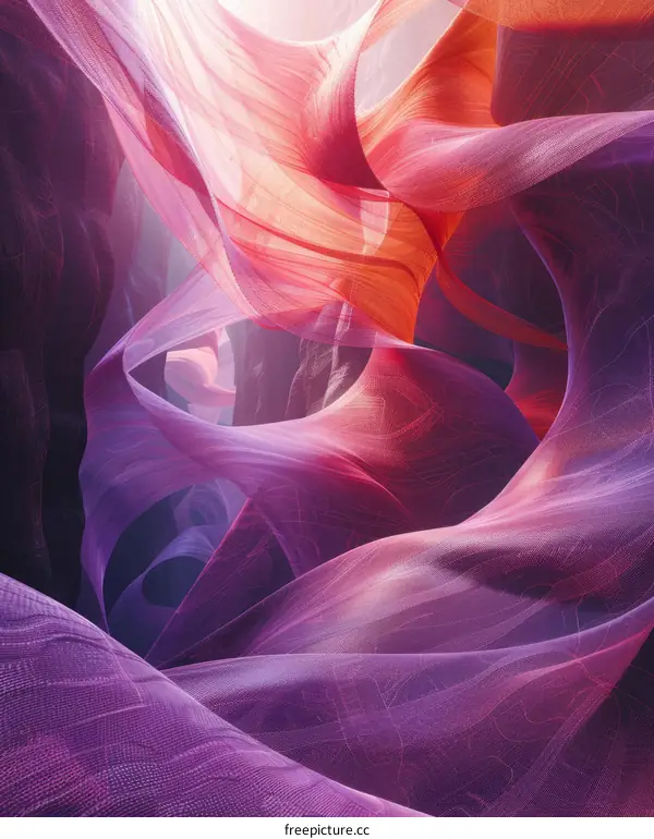 Colorful Abstract Background with Smooth Wavy Lines