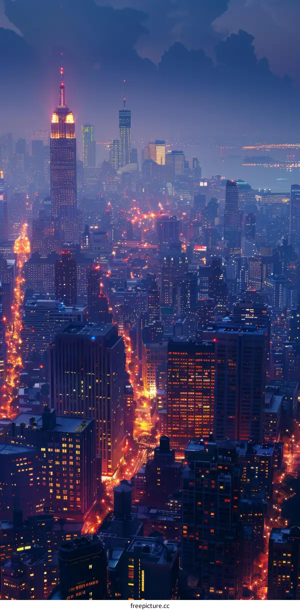 New York City Skyline at Dusk