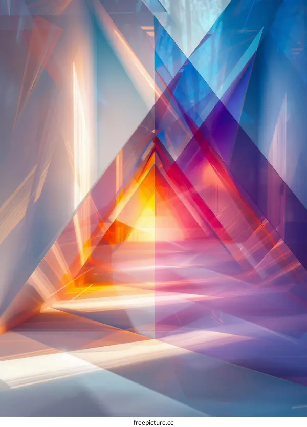 Colorful 3D geometric shapes illustration