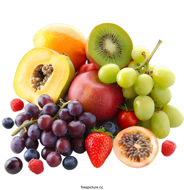 [Transparent Background PNG]Fresh and Healthy Fruits Variety Collection